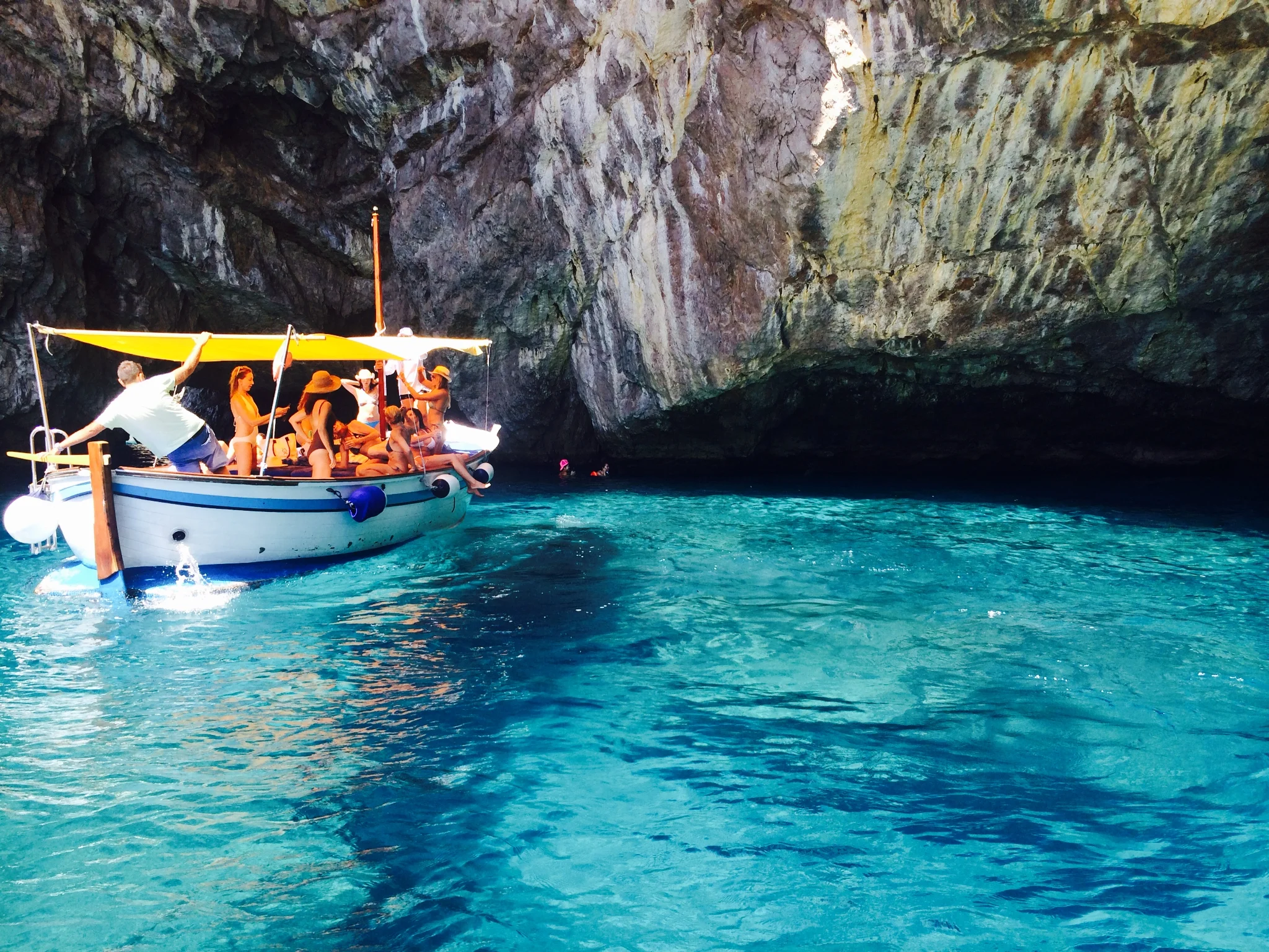  exploring the bluest blue waters of the  blue grotto &nbsp; 