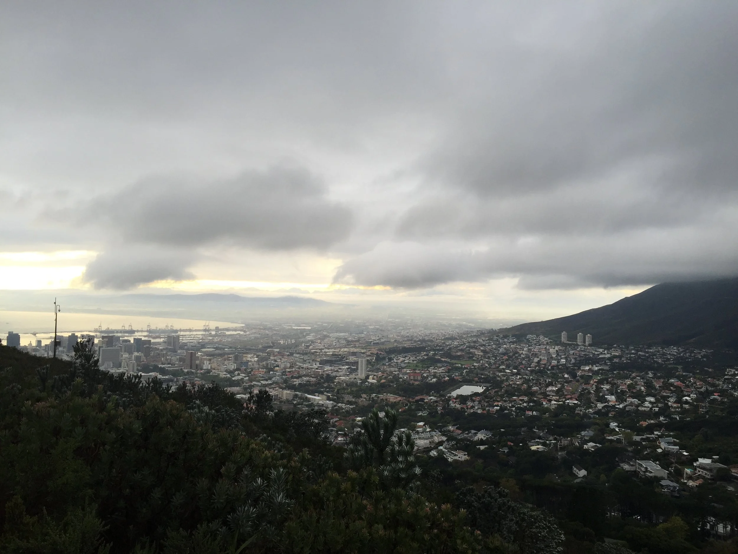  view over cape town harbor from the hike down 