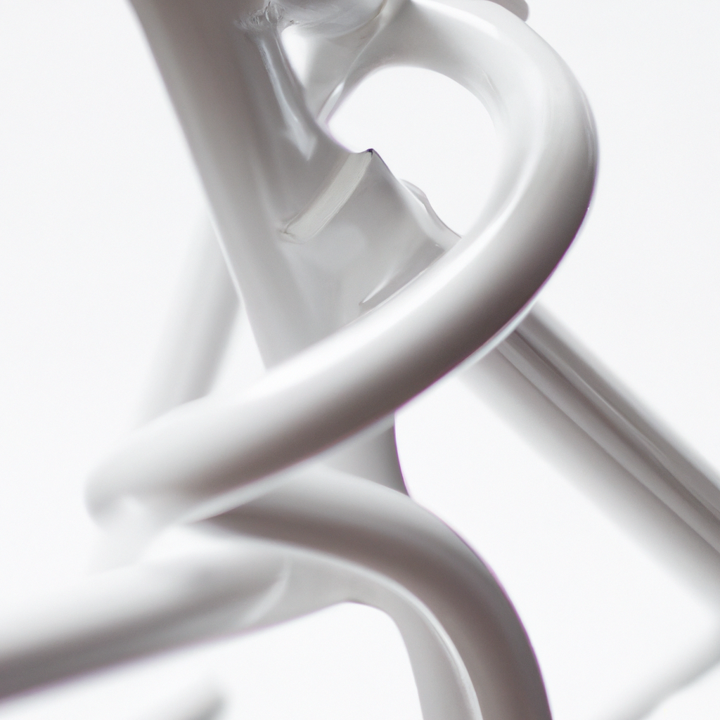 DALL·E 2022-08-20 14.23.25 - A white modern bicycle frame that is twisted like a pretzel.png