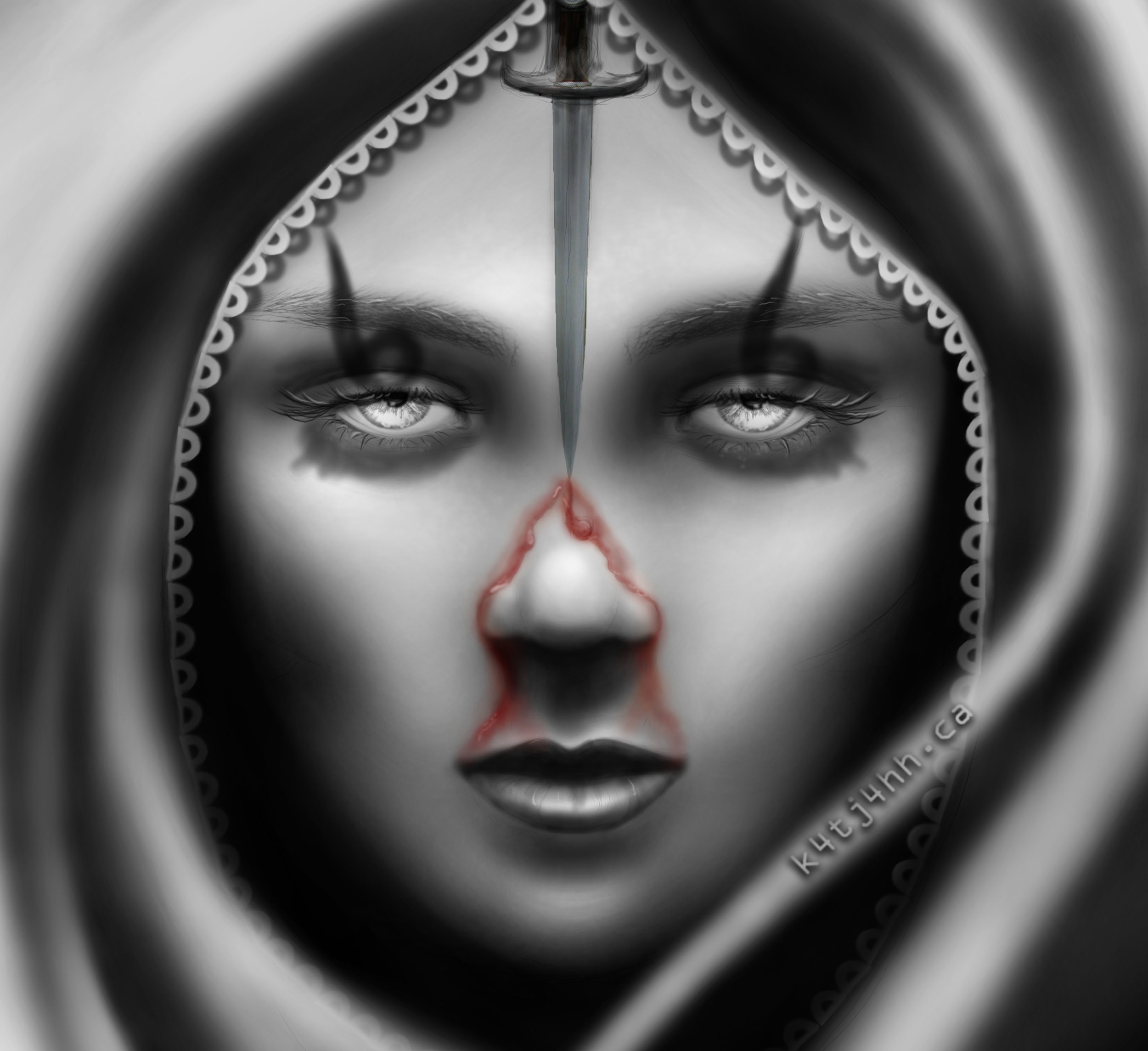 Closeup of "You're all going to die down here"