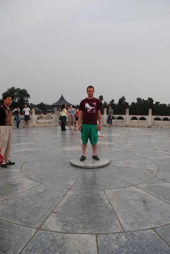 The Emperor's Stone at the Temple of Heaven. Historically, only the emperor could stand here and perform rituals. Now they allow Kings to stand here and take touristy photos. Not surprisingly, I was the only one at the TOH wearing a Smiths shirt. But surprisingly, there were hundreds of people wearing shirts with a naked Joe Dallesandro from Andy Warhol's Flesh . This photo is apropos because in a few days I will be going to Manchester to take a self-guided Morrissey / Smiths tour. So much to answer for.