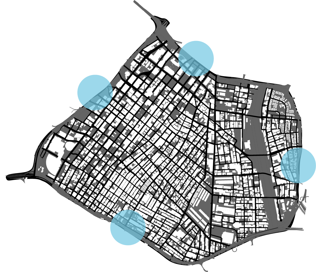 Perimeter mobility hubs.