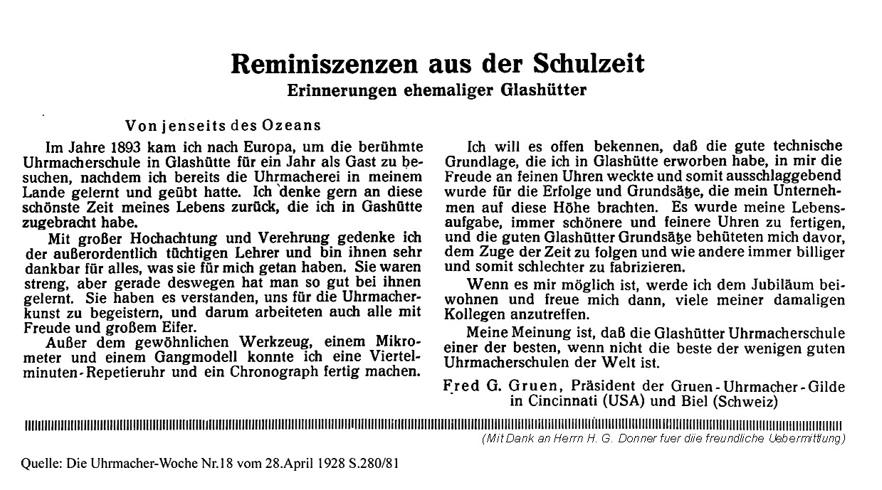 Photo courtesy of H. G. Donner http://www.glashuetteuhren.de/