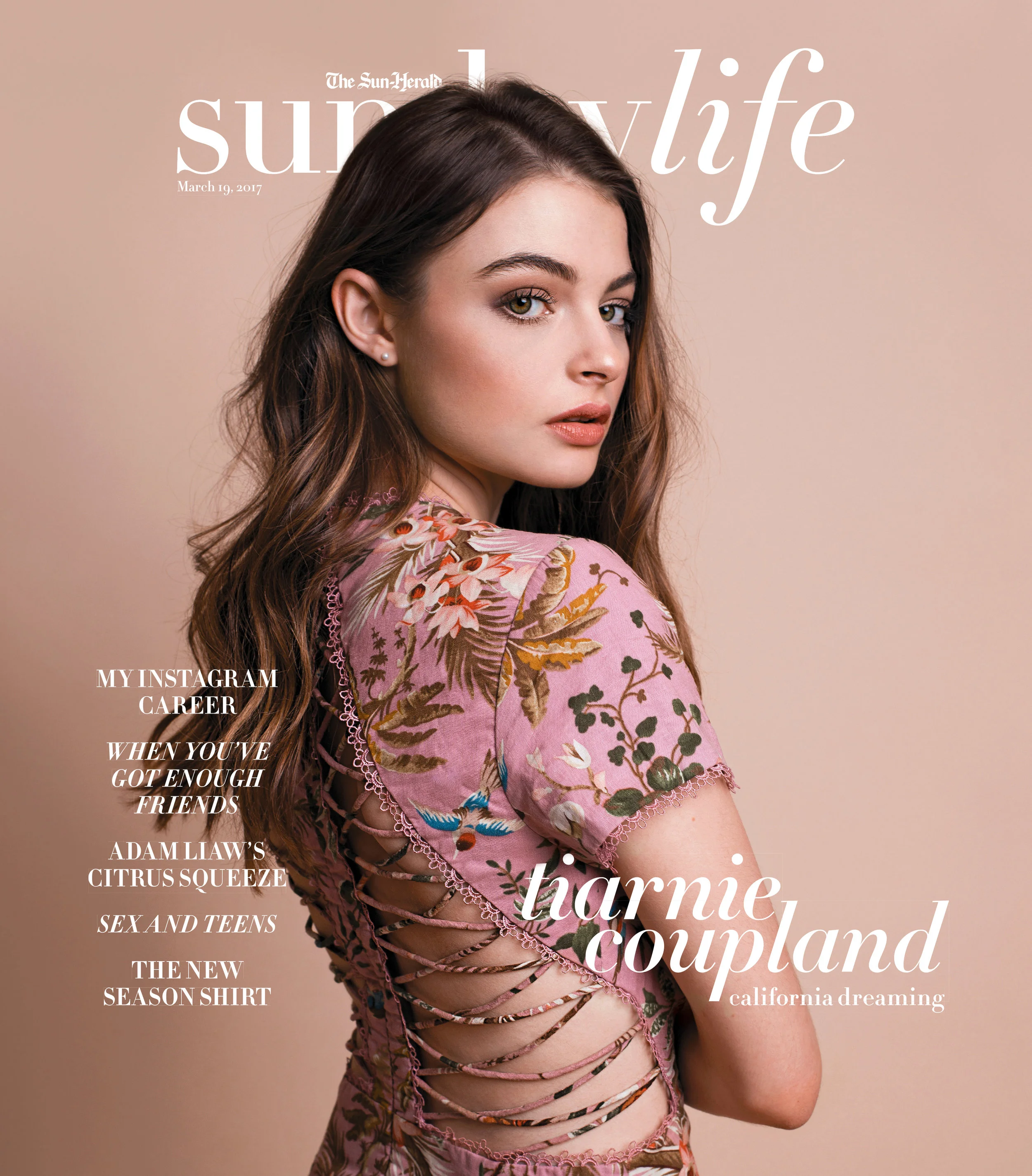 ACTRESS TIARNIE COUPLAND SHOT FOR SUNDAY LIFE MAGAZINE COVER