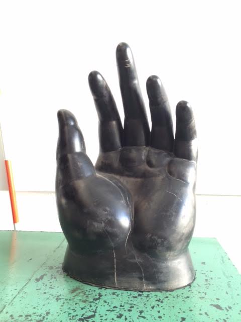 Large Wooden Hand Sculpture/Maquette, in the style of Botera, c. 1960s 20W x 10D x 28H Price Upon Request
