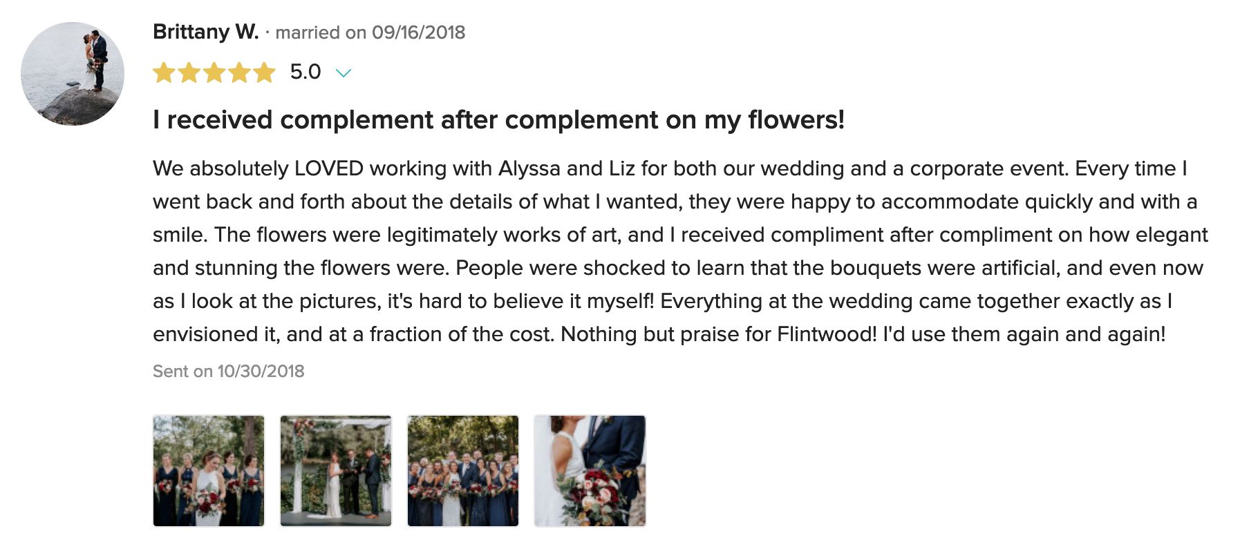 This client loved us so much she used us for her wedding too!
