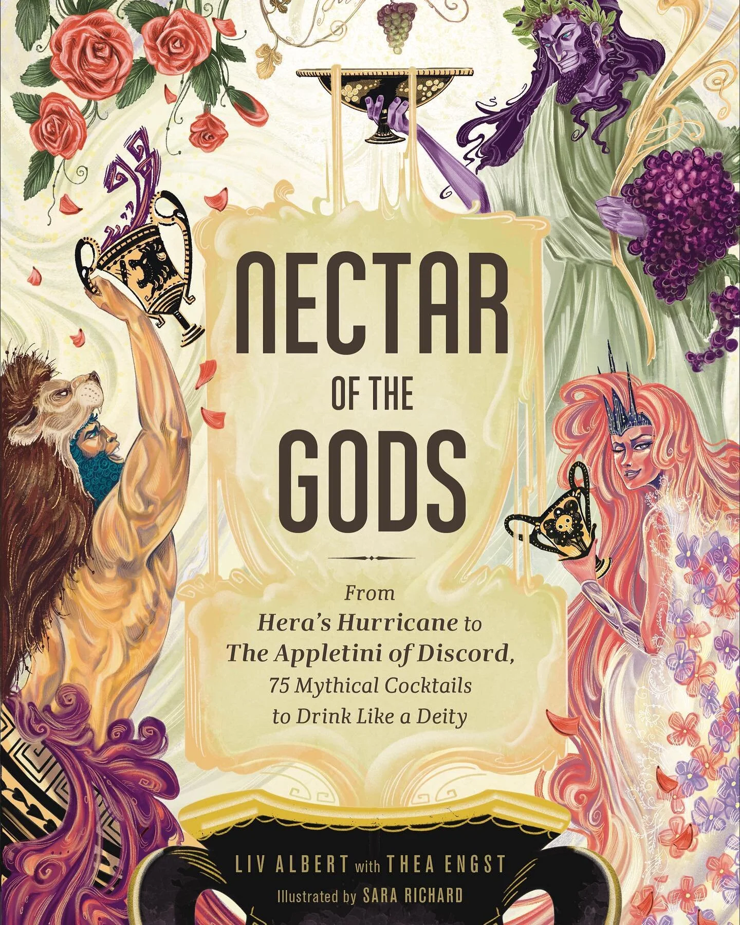 Officially available for pre-order! I wrote all 75 recipes for this gorgeous book based off of Greek Mythology + the amazing creativity of @livalbert [creator + host of @mythsbaby ✨] Illustrations by @sararichardart [I can&rsquo;t wait to see the coc