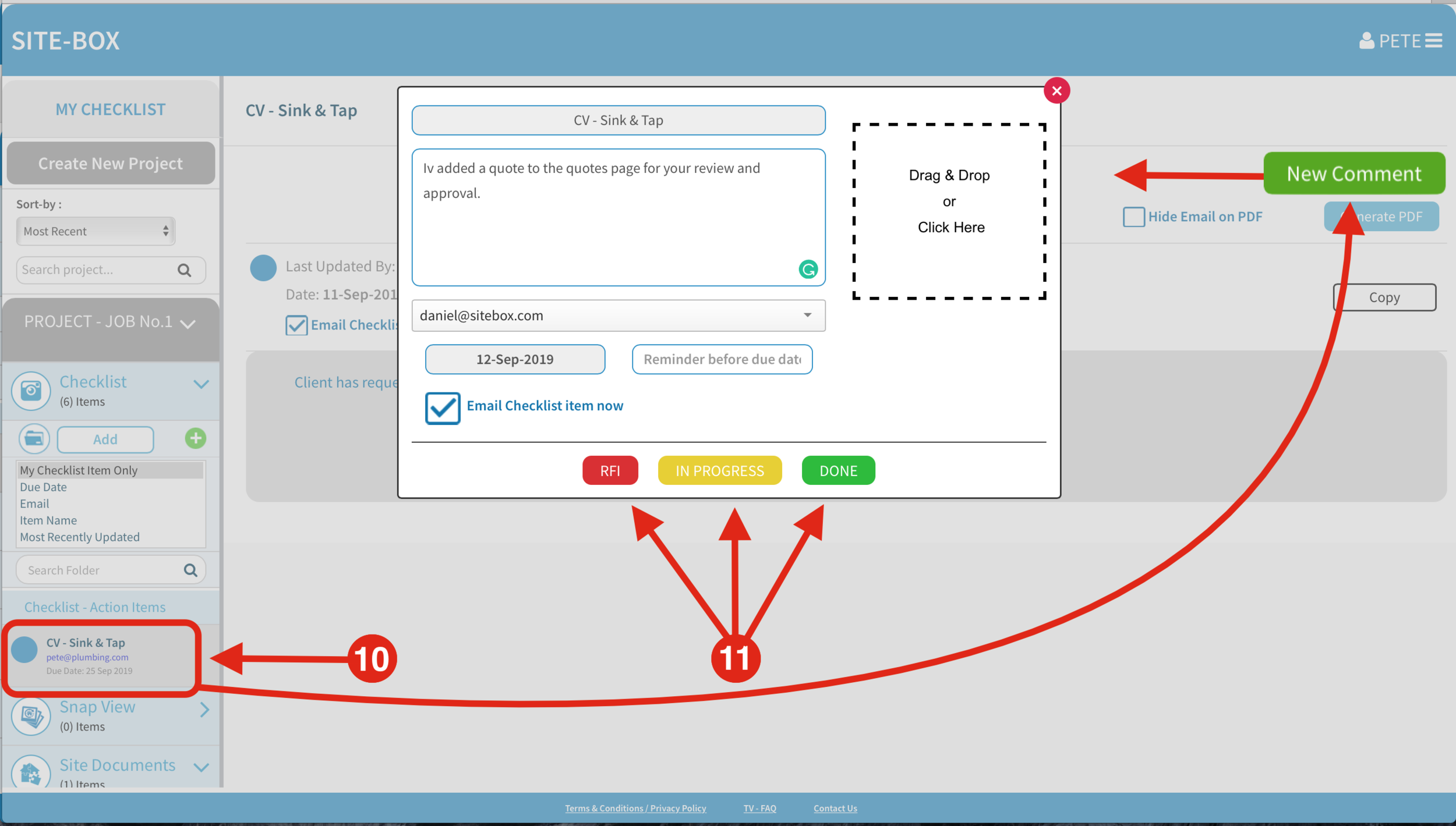 3.3 User: Contractor Reply to Checklist Item - RFI .png