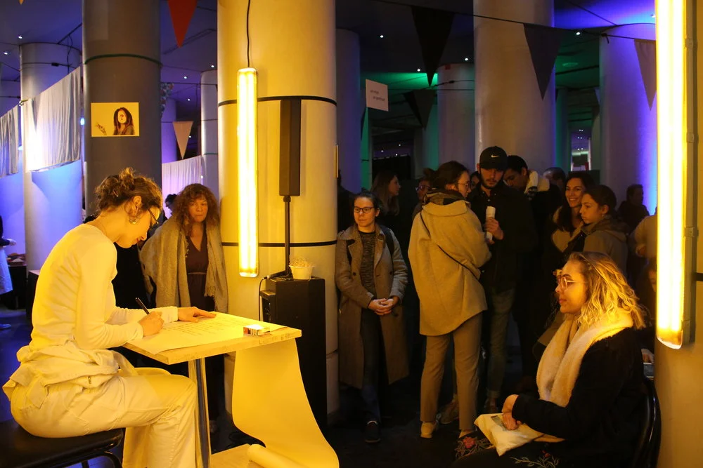 Performance d'écriture, IMA, Paris, nov 2017