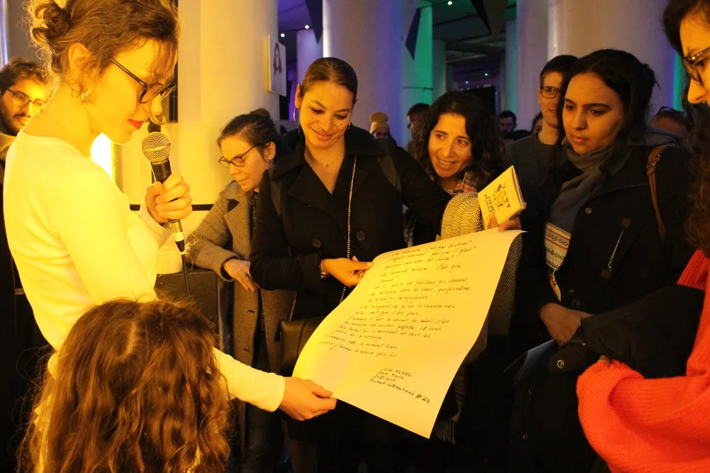 Performance d'écriture, IMA, Paris, nov 2017