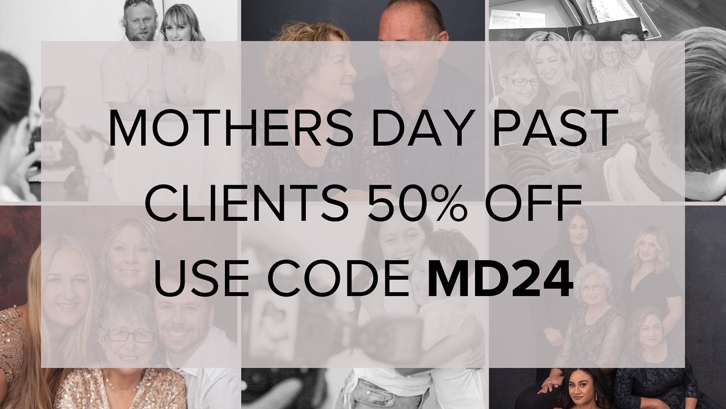 PAST CLIENTS HALF PRICE SPECIAL⁠
⁠
So you&rsquo;ve had an amazing experience, taken home some incredible portraits but you had to leave behind some that you loved&hellip;.Well, our upcoming Mother&rsquo;s Day Past Client Special could be perfect for 
