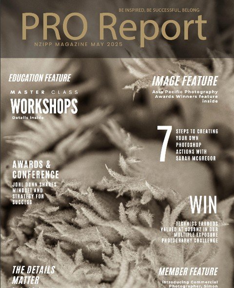 ON THE COVER⁠
⁠
The Pro Report is an online magazine released to the industry and everyone/anyone interest in photography in NZ. It includes tips, tricks, industry events and competitions. ⁠
I&rsquo;m rather honoured to say that my image not only won