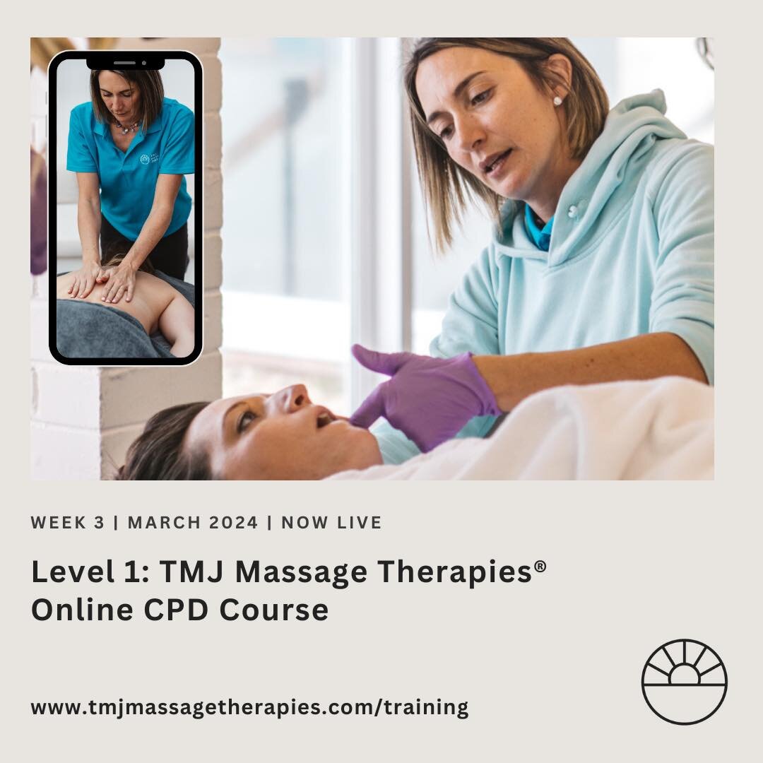 Week 3 of the Level 1 TMJ Massage Therapies&reg;️ Online CPD Course is all things PRACTICAL and when everything starts to come together! This week the participants are learning and practicing the TMJ Massage Therapies treatment and getting the opport
