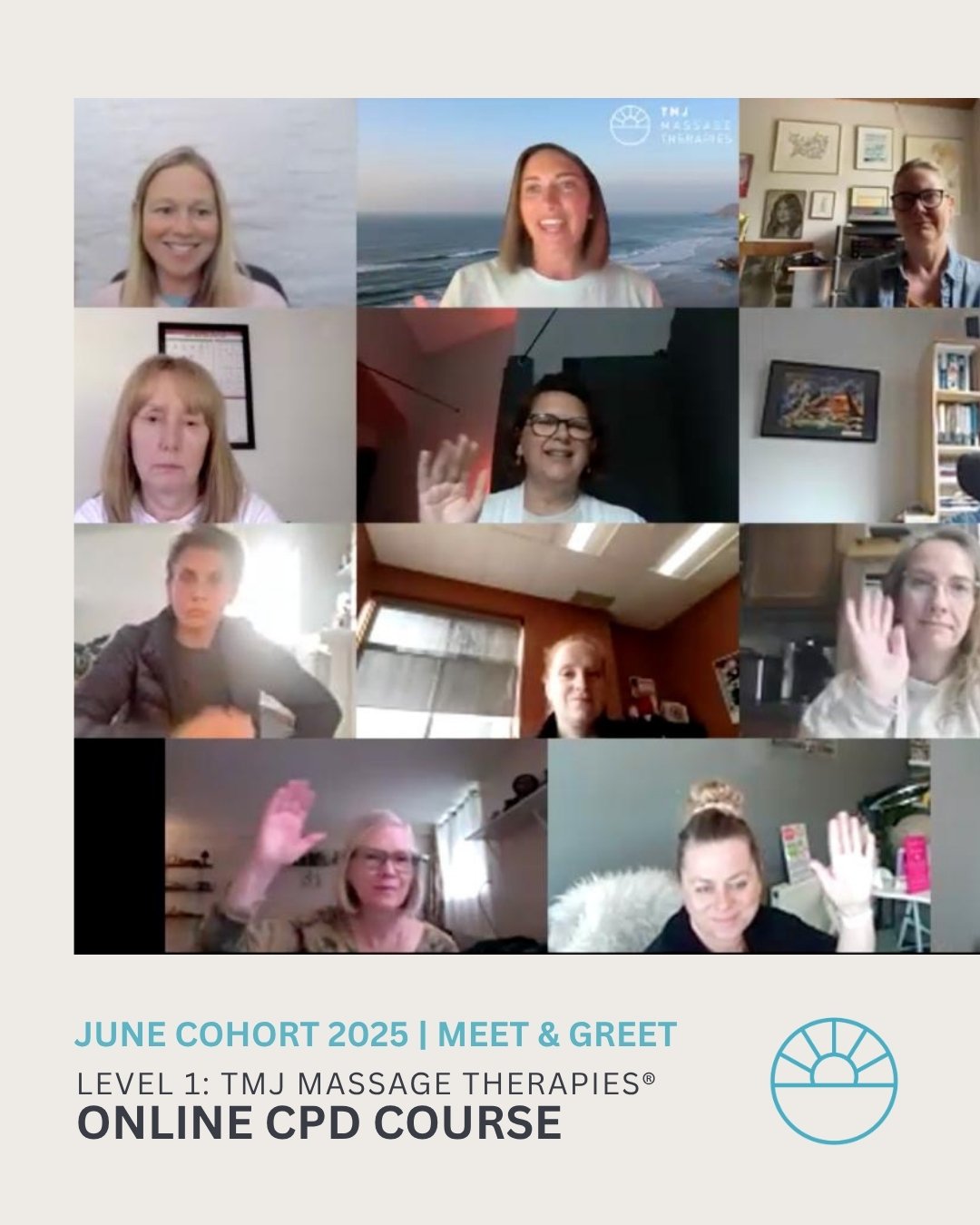 On Wednesday we kicked off the fully booked June 2025 Level 1 TMJ Massage Therapies&reg; Online CPD Course with our virtual Meet &amp; Greet session 👋🏼

I never stop being amazed by the global reach of this work. It is always such a joy connecting 