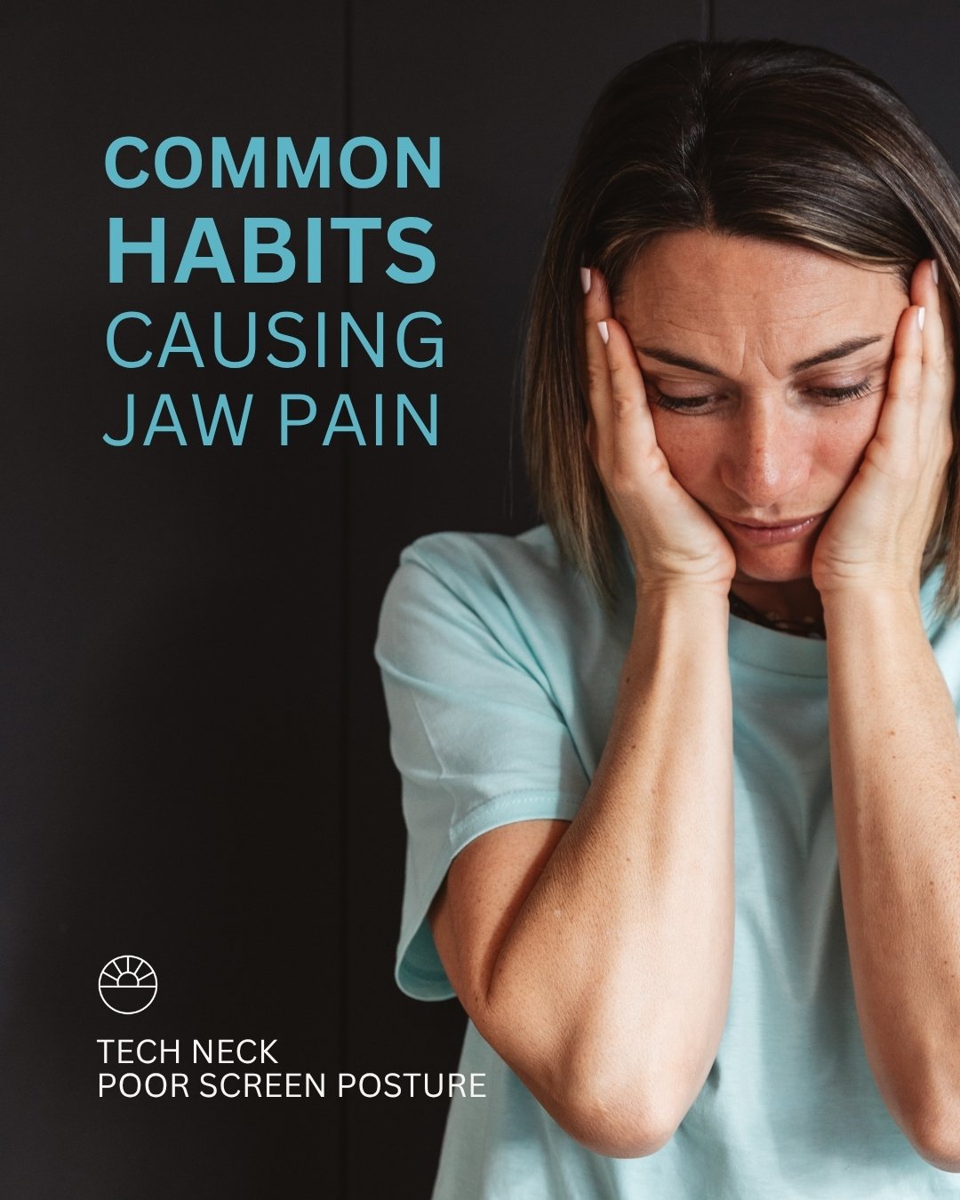 We often think of screen time as a strain on our eyes but it&rsquo;s just as tough on the jaw.

When your head drifts forward (even slightly) for hours a day, it creates a chain reaction of tension through your neck, shoulders and jaw. The more time 