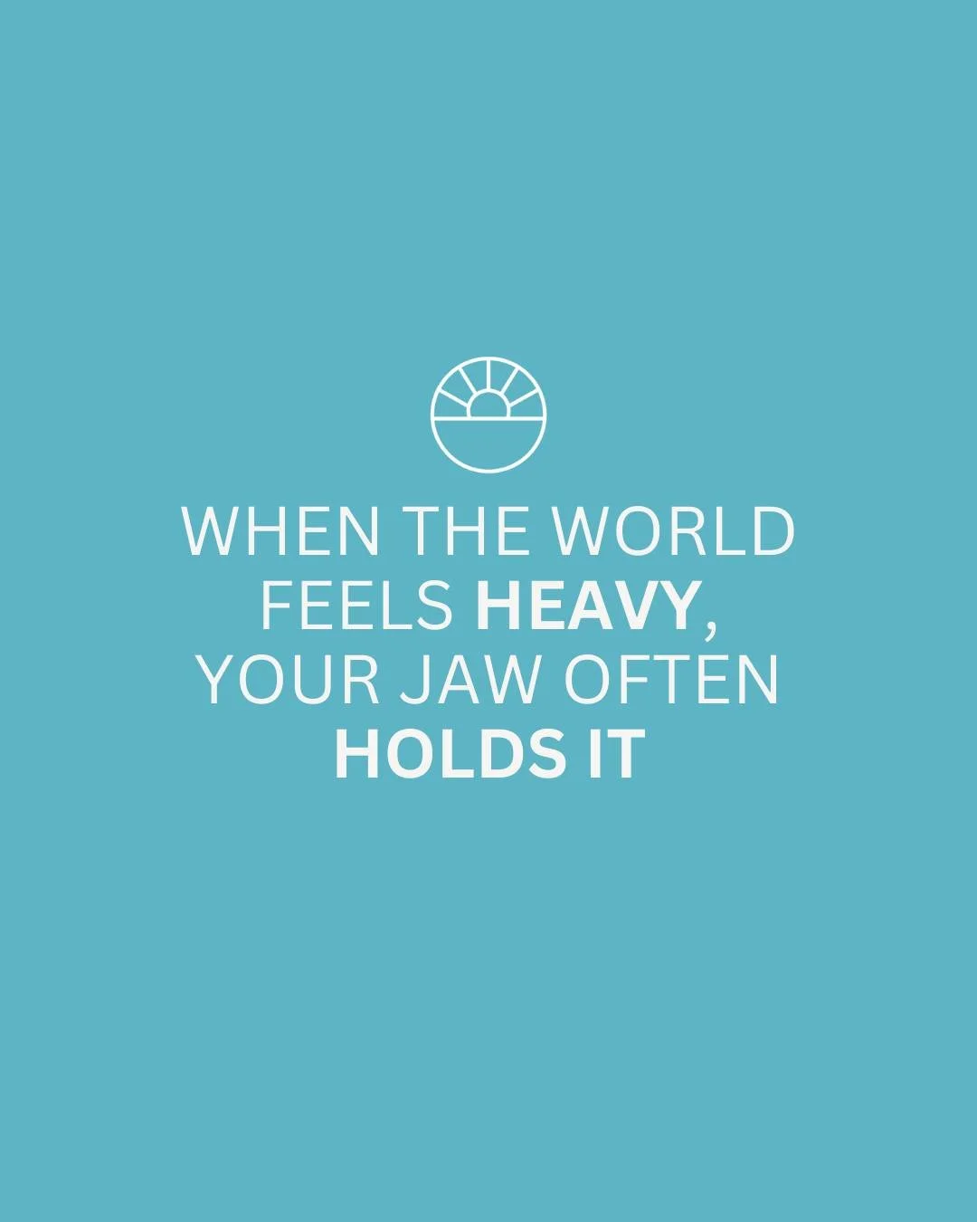 There is a lot happening in the world right now, and many people are feeling the weight of it.

The body often carries that load too and the jaw is one of the places it shows up.
This month I&rsquo;ll be exploring the connection between stress and ja