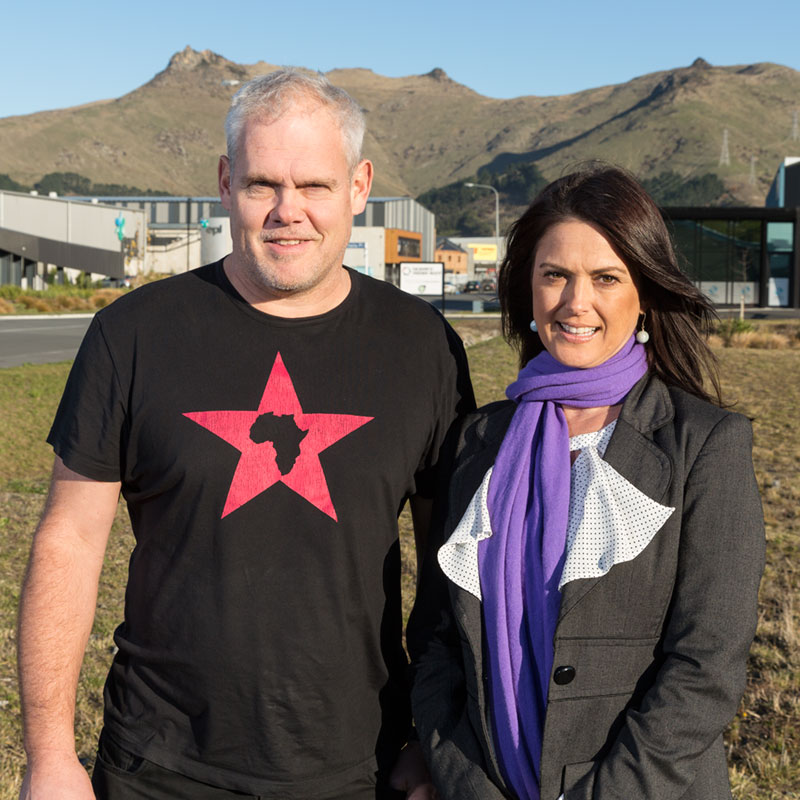 David and Nicole onsite at Portlink, soon to be Canterbury Biltong's new home.