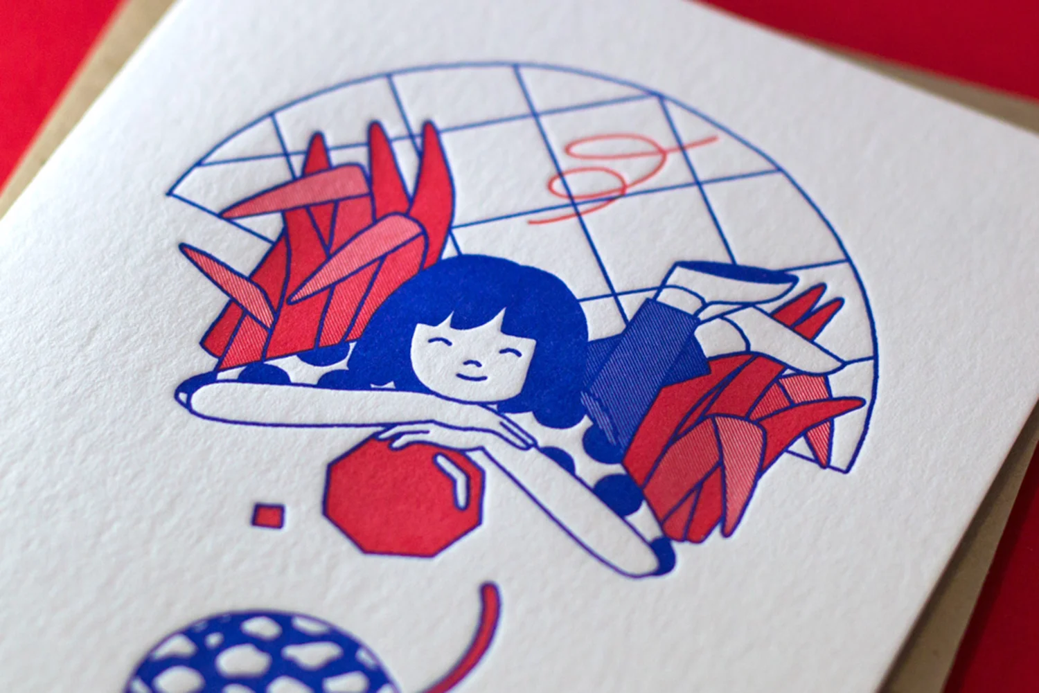 'You Are My Moon' - letterpress card produced in collaboration with Hungry Wokshop