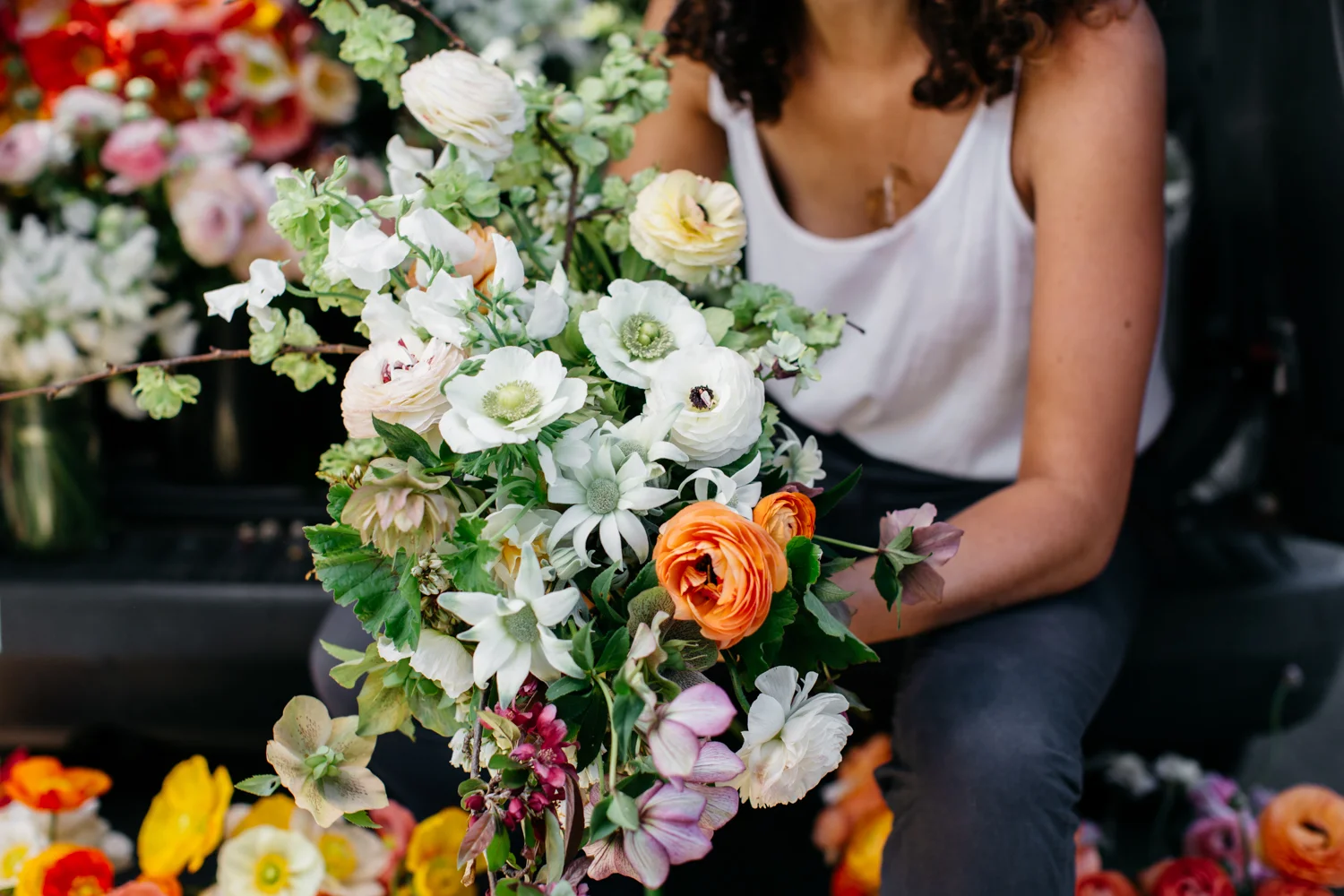 A project with floral stylist Jardine Botanic. Photo by Luisa Brimble.