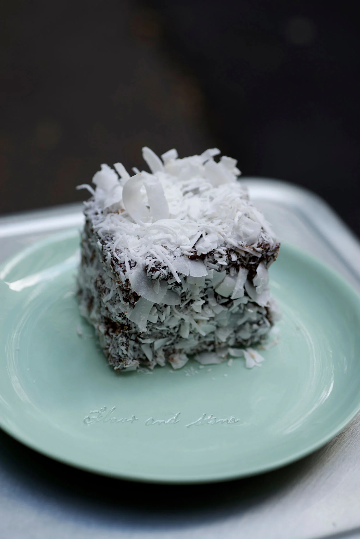 Flour and Stone's famous pannacotta Lamington.