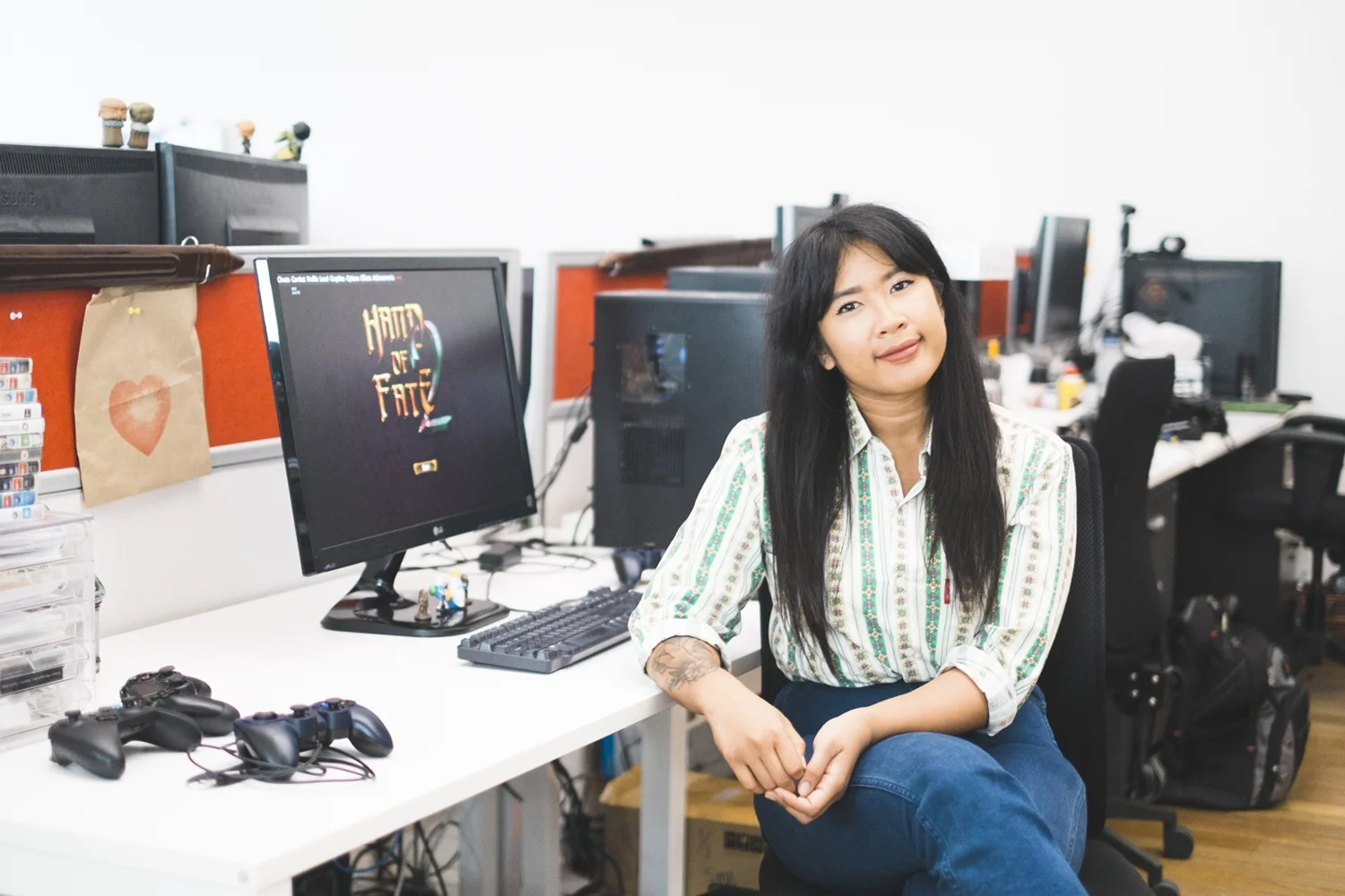 The thing hanging on the top of my desk is a sword gifted to me by Defiant for 2 years of service. A FRICKIN’ SWORD. How good’s that? Photo credit: Eliah Lillis
