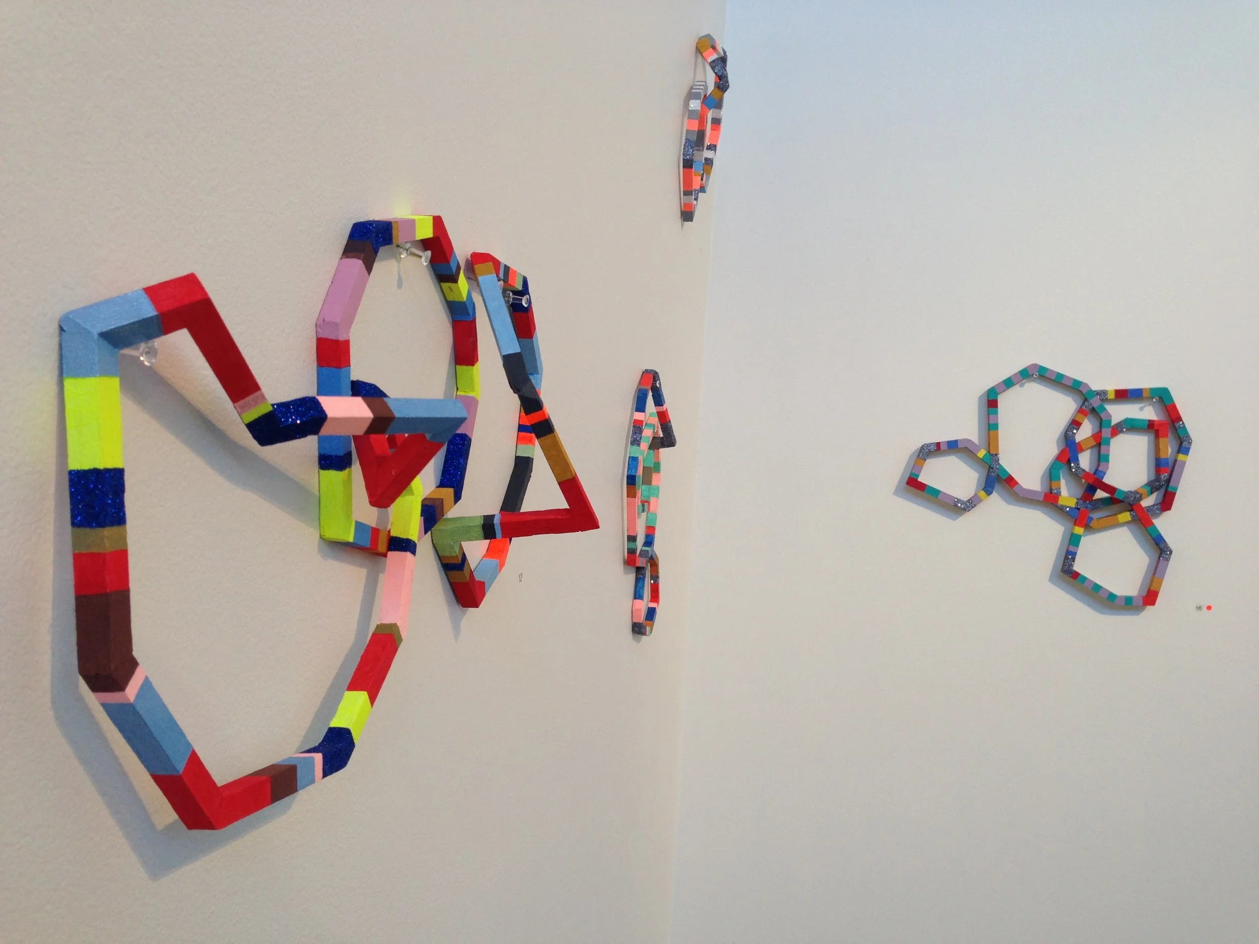 'In Tandem' 2014, installation view, Brenda May Gallery, Sydney. Image featuring works from Al Munro’s ‘Molecular Measure’ series. Curated by Olivia Welch. Image courtesy of the Artists and MAY SPACE, Sydney.