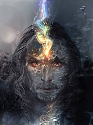 "Some of the best advice I can give you is to do the best possible job you can do at being you. Your life is the true driving engine behind your creativity and all the art you end up creating. That’s the residue of your fourth dimensional rampage through time and space. Your canvases are just the molten sparks that hit the flint and cool, and the air is you rushing past this dimension of life towards your death. So yeah, make it count. What I learned, and what I continue to learn is that art has a lot of heart in it and one of the best things an artist can develop is their eyes. You need to put as much time into understanding what you see as you spend trying to depict what you see."- Android Jones