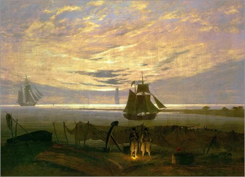 " Evening at the Baltic Sea "- Caspar David Friedrich