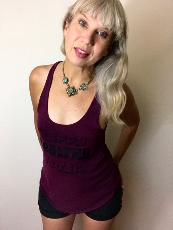 " I’ve always been an anti-establishment kind of person. Having been a part of the hard core punk scene as a kid and living my whole life in various underground or outsider scenes, I’ve long been exposed to “question authority” types of thinking. It’s really more that I felt this way towards society that drove me to veganism than the other way around. " -Anji Bee