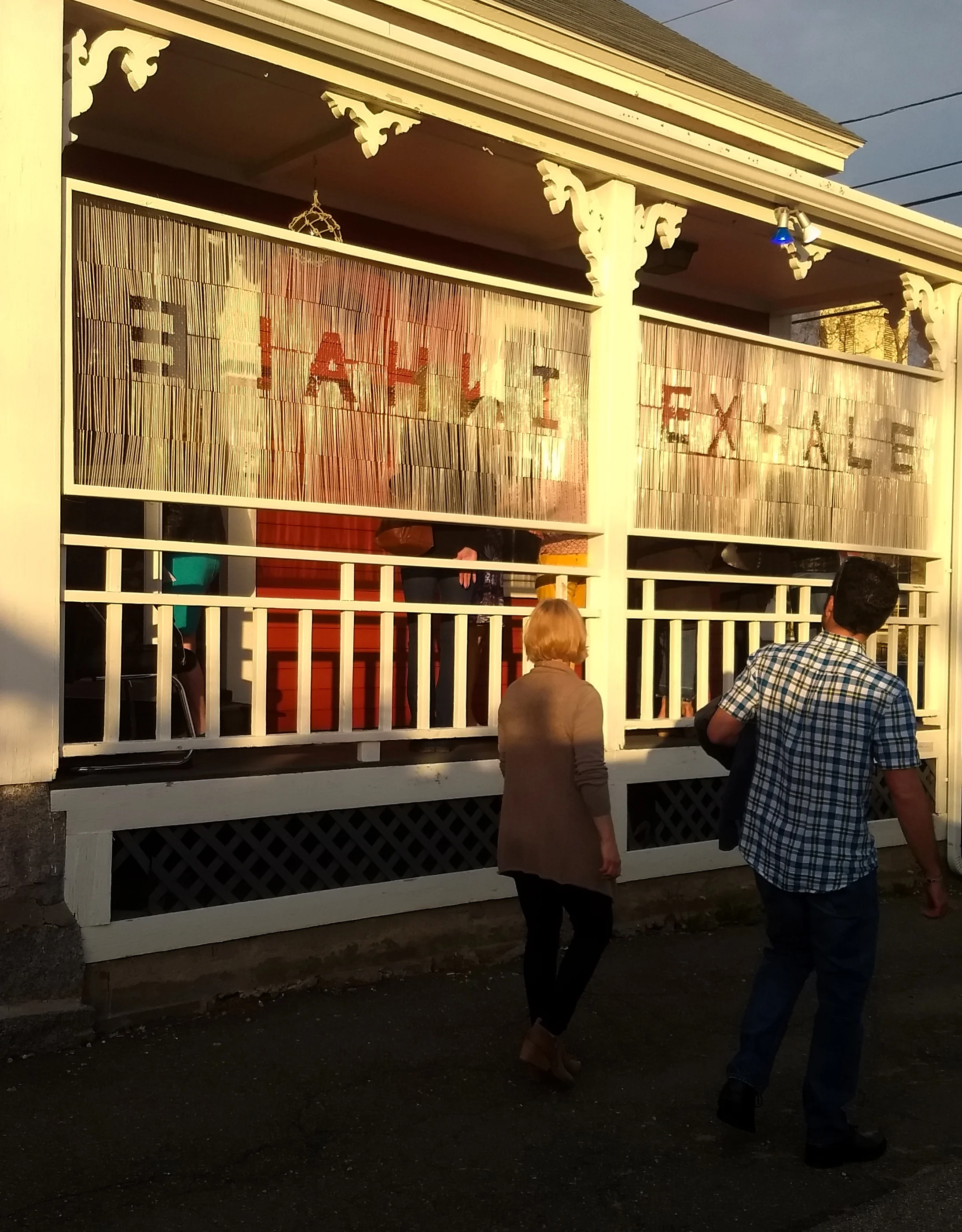  The drinking straw is being banned in various municipalities for its reckless one-time use of plastic. For now, it is an everyday item that connects what is outside the body, within. En masse these lines of straws subtly rustled in the wind and cast