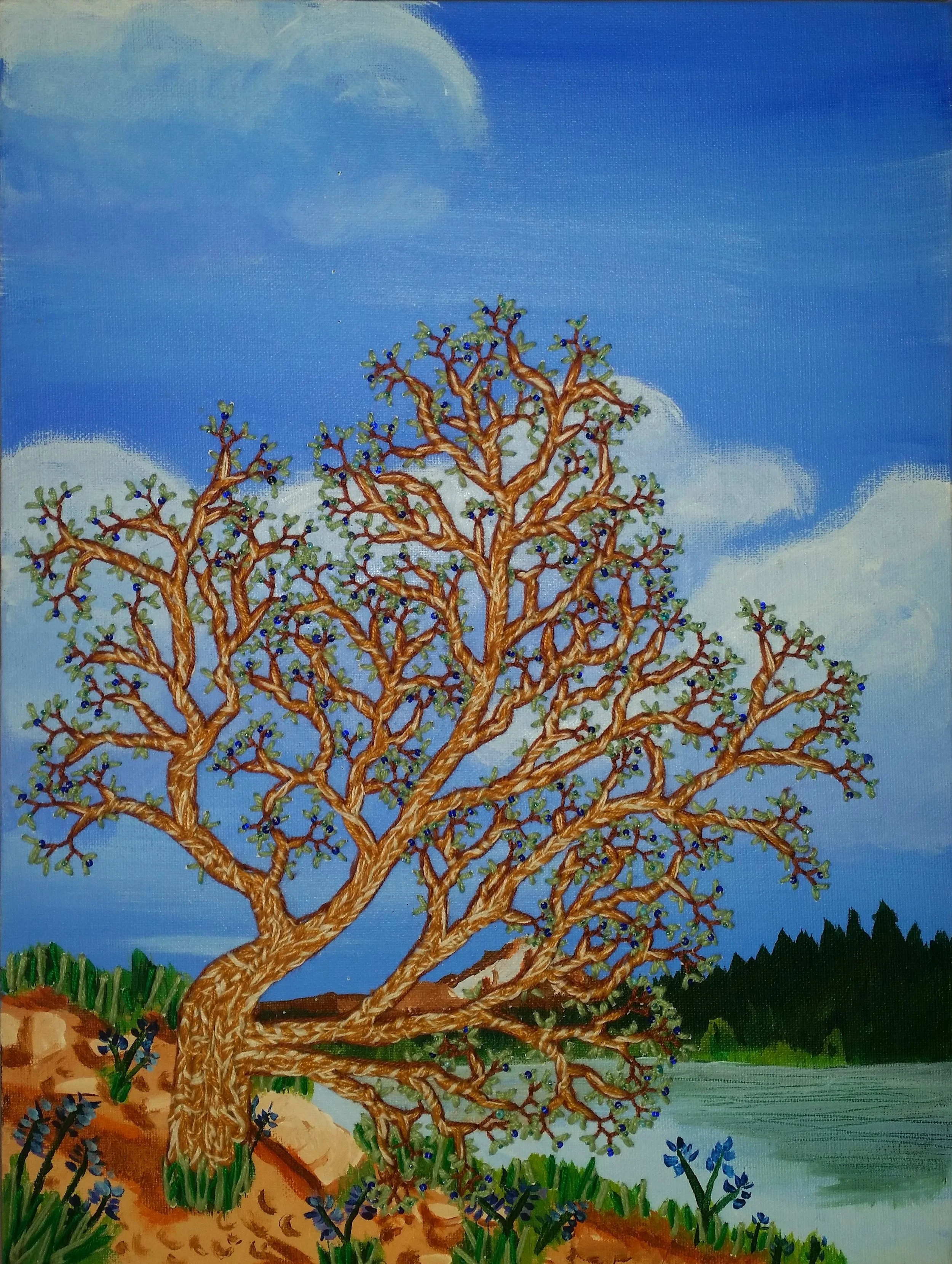 Lakeside2015 Heather SnitchAcrylic and Cotton on canvas40cm X 31 cm