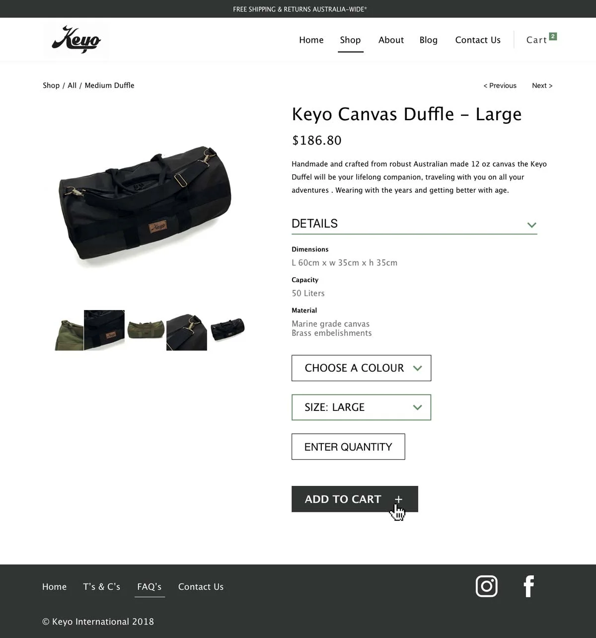 Keyo Product Page