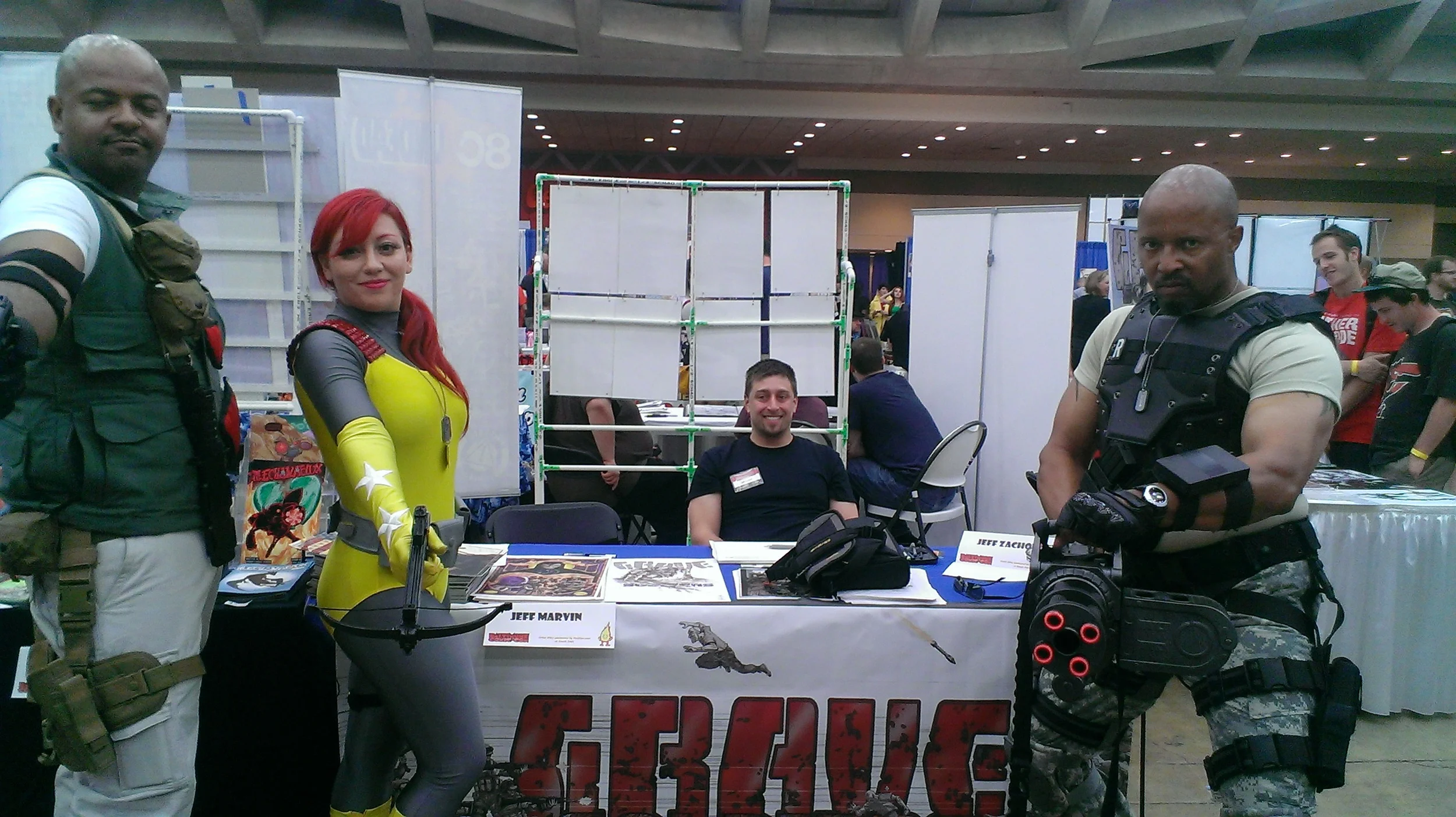 Grave Soldiers Launch at Baltimore Comic Con 2013 - artist Jeff Zacholl and some friends from G.I. Joe