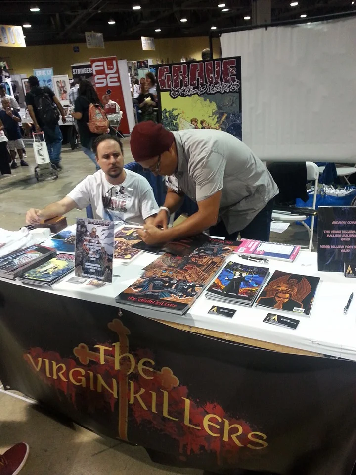Virgin Killers & Grave Soldiers table at Long Beach Comic Con 2015