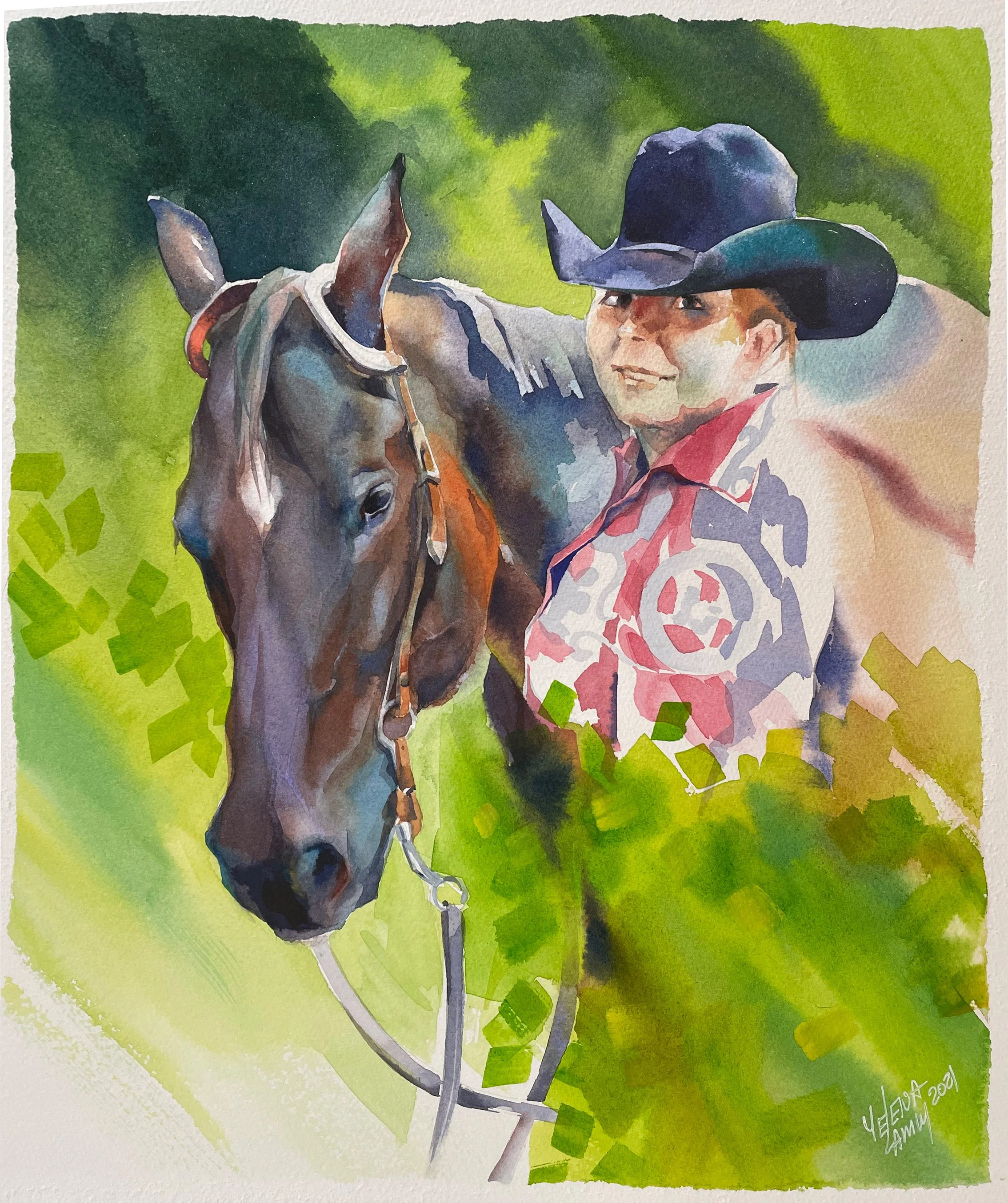   Western Style  12” x 14” watercolor Available 