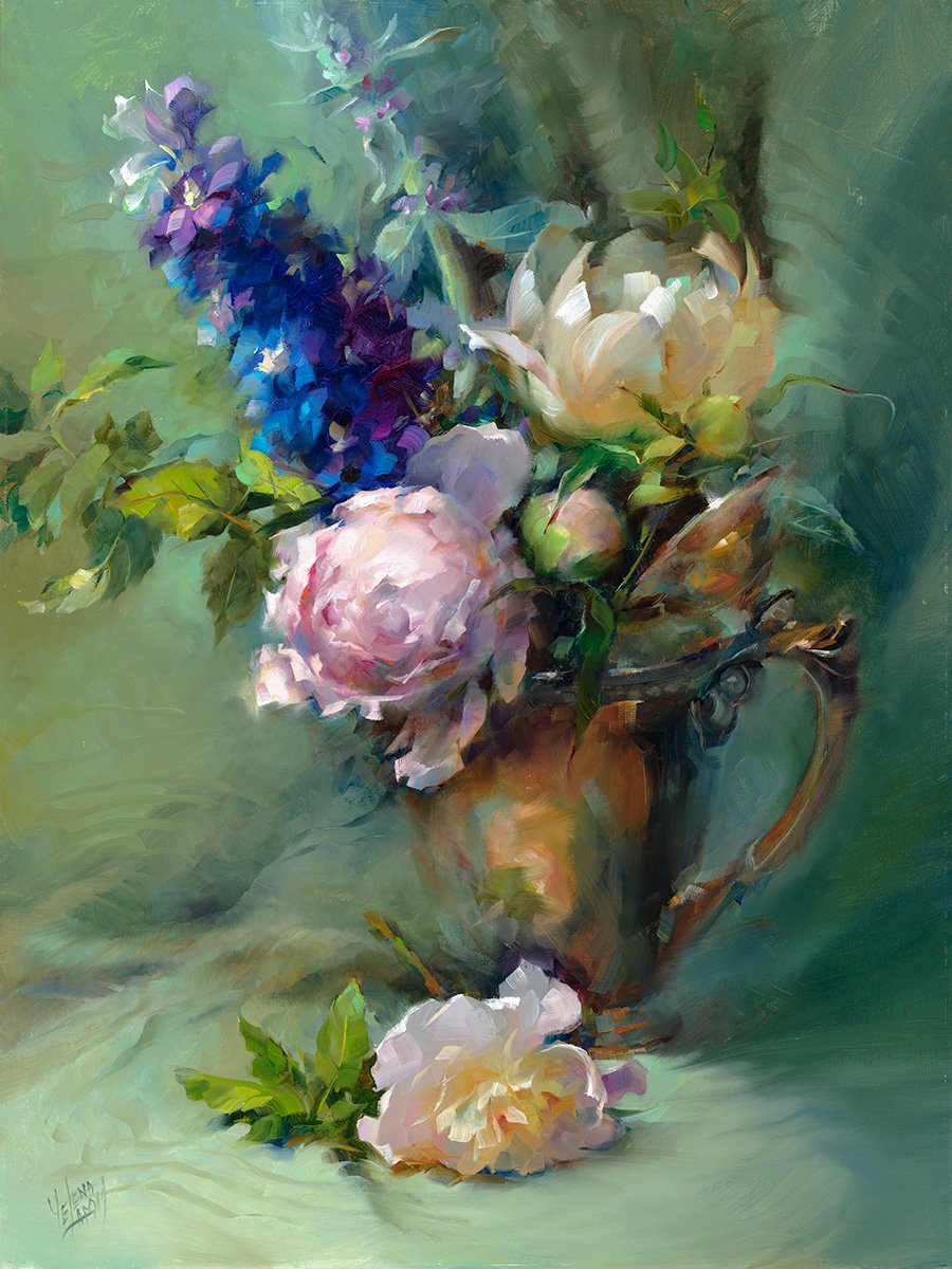   Baroque Bouquet  24” x 18” oil   Available  
