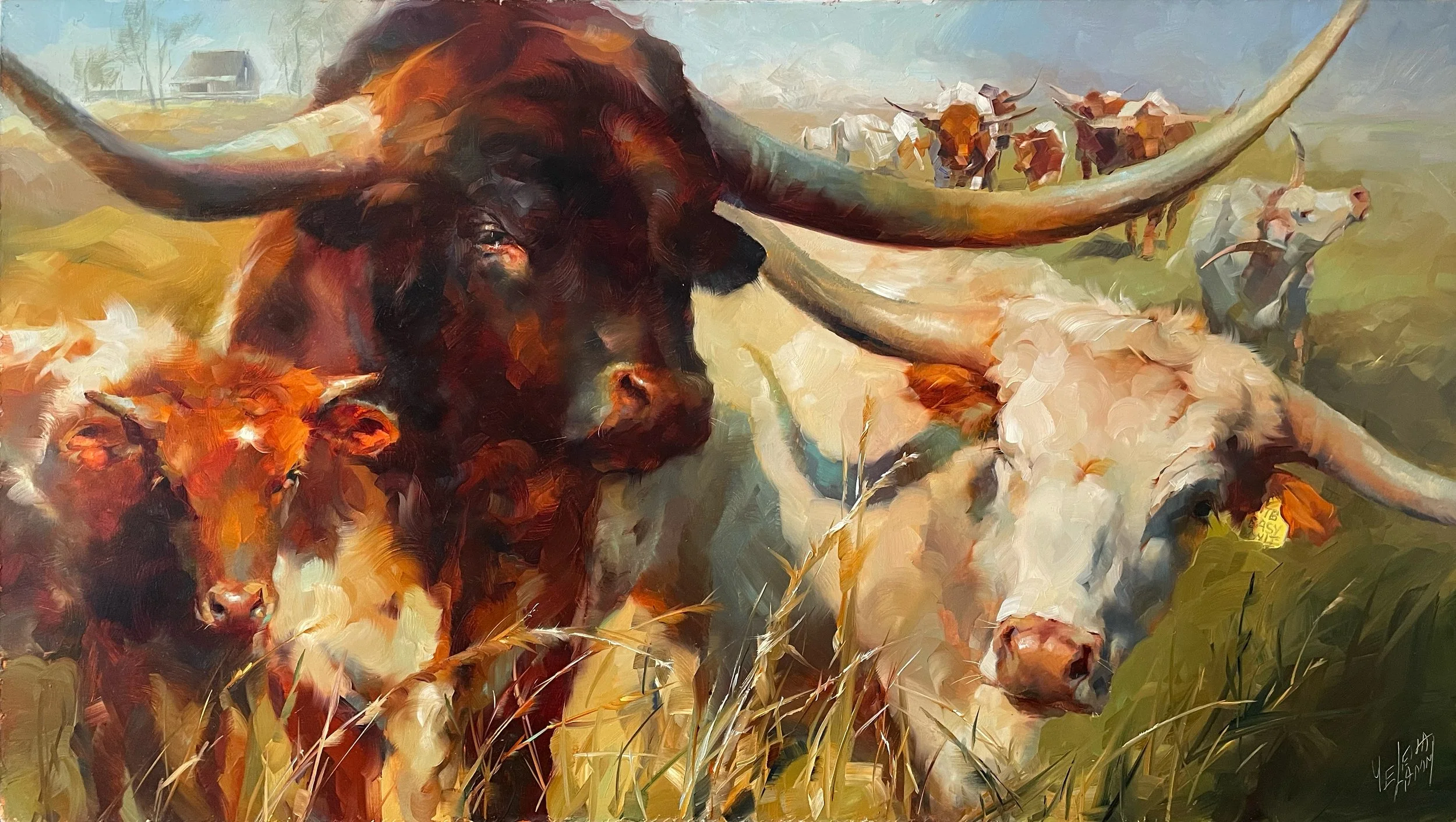 Faith Grazing Farm 18” x 32”, Oil On Panel My America: An Illustrated Experience, On Site Group Exhibition at Heinz History Center