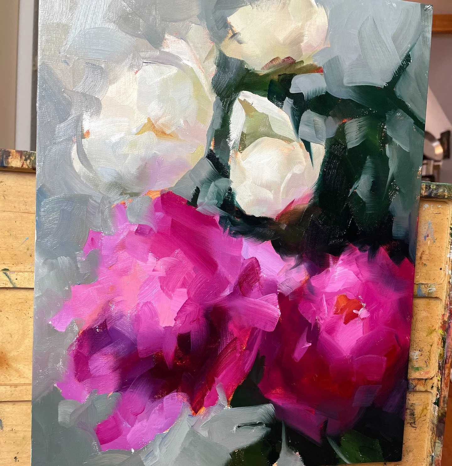 Demo from yesterday&rsquo;s first of three Mondays of Mastering Florals online workshop 🌸 with @pennstudioschool 

The class was a blast! I truly appreciate my students&rsquo; thoughtful questions and engagement &mdash; it makes teaching such a joy.