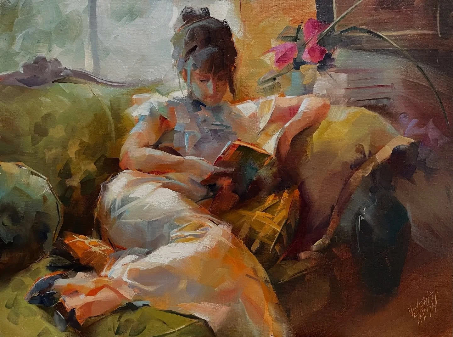 A live session study from almost two years ago, recently discovered by a wonderful new collector and finished at her request&mdash;while preserving its fresh, impressionistic feel. &ldquo;Novel&rdquo; 12x16&rdquo; oil. Looking good wearing @articient