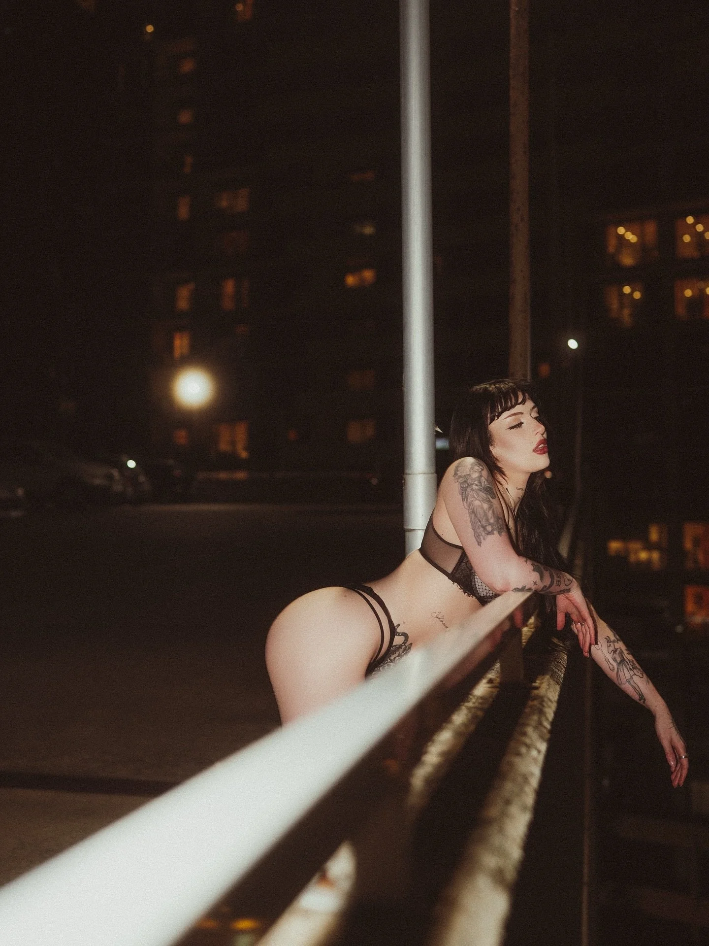 Two people scared of heights lean over the ledge of a rooftop carpark to get the shot 💀⁠
⁠
So make sure you go and sign up to see @bratbride_ first ever ClubMood gallery