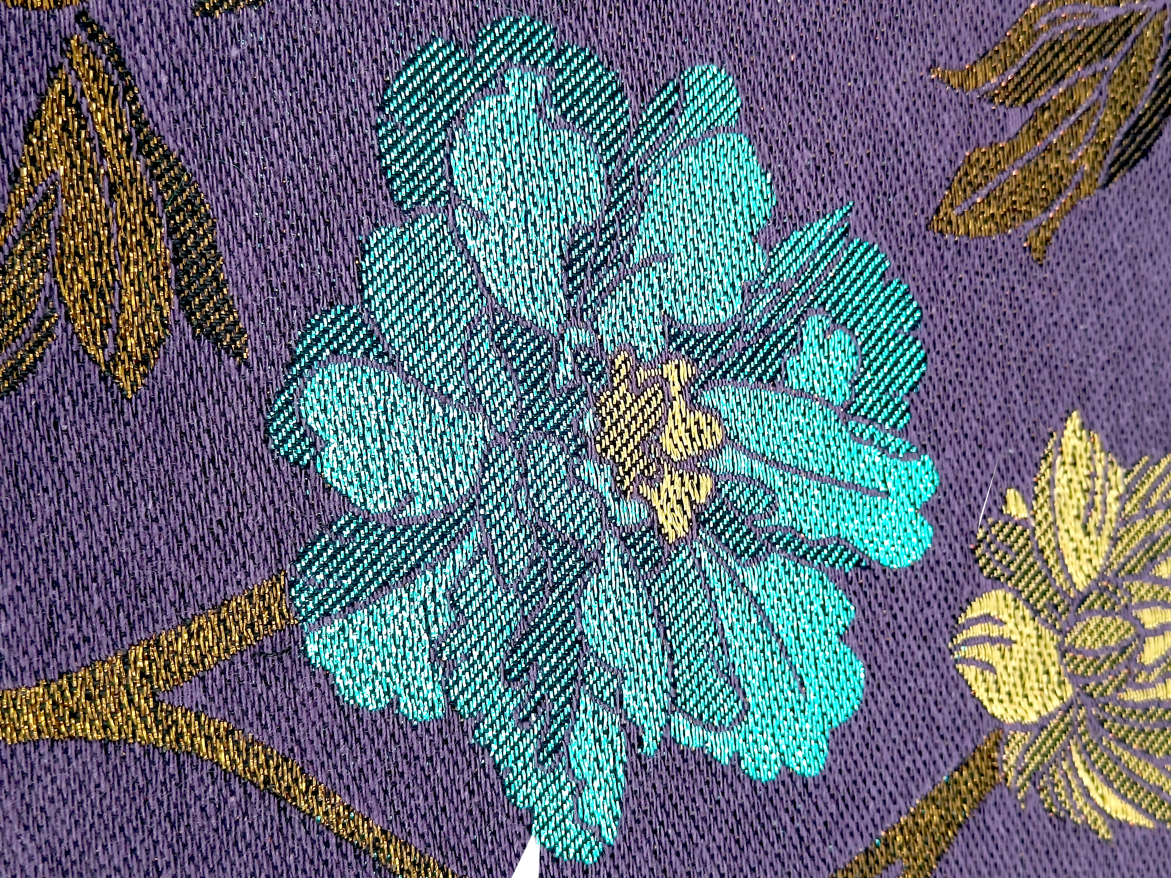 Creation Violet Tissus au Mètre polyester Folk Dotty Fleur Création 