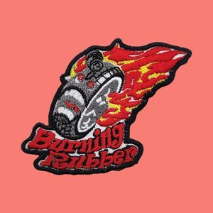 PATCH CARTOON-MOVIES BURNING TIRE