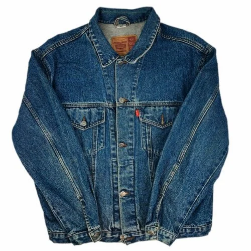 VESTE DENIM VINTAGE LEVIS OFFICIAL BLEUE BRUT — MiniMe Paris