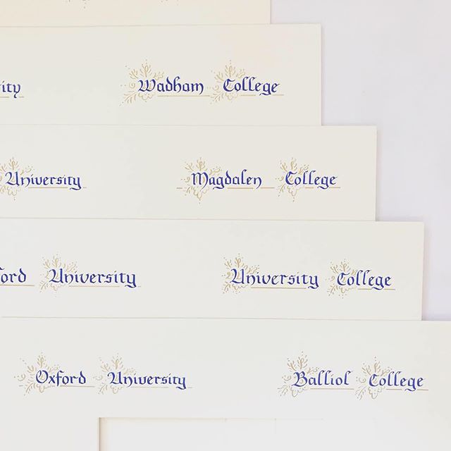 I haven&rsquo;t written in this kind of style for about 12 years but I had so much fun writing on these University graduation mounts and adding some gold embellishing.
.
.
.
.
.
.
.
.
.
.
#calligraphy # #lettering #calligraphy-art #ukcalligrapher #uk