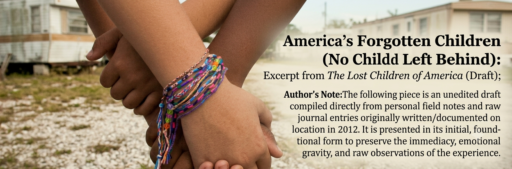 America's Forgotten Children (No Child Left Behind): Excerpt from The Lost Children of America (Draft)