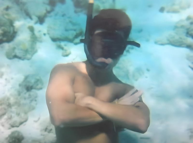 Edward William Price Jr. scuba diving underwater