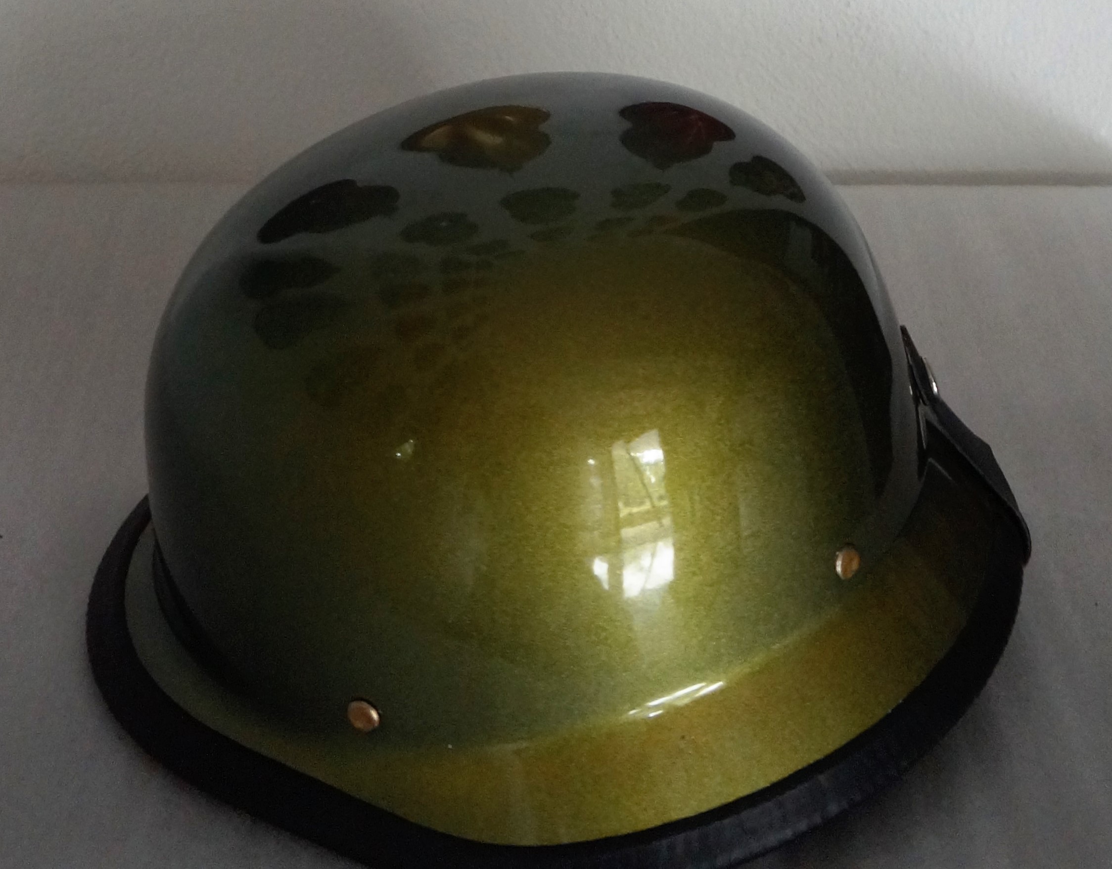 German Style Custom Painted Helmet - Chameleon