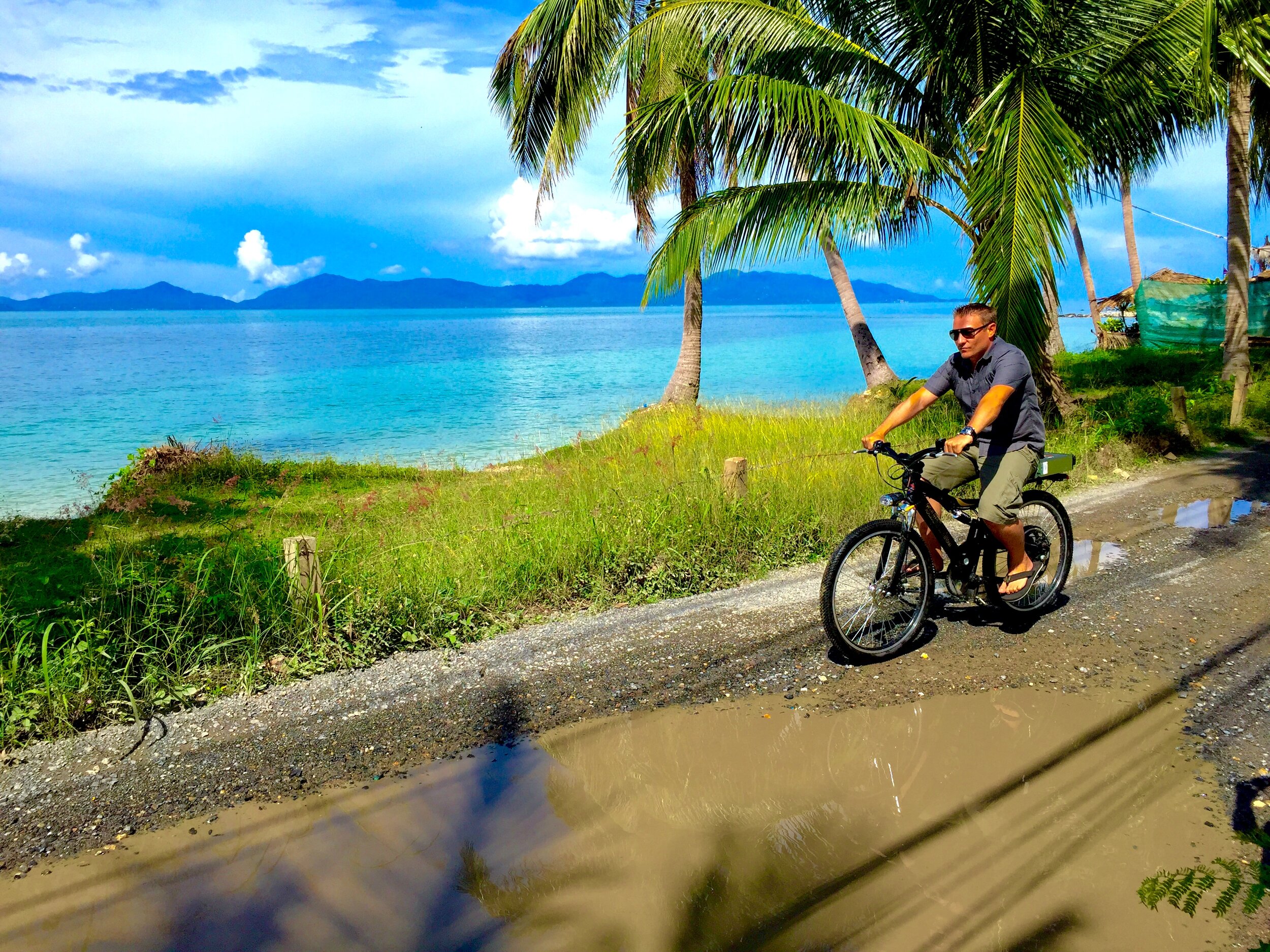 Bike riding in Samui Thailand