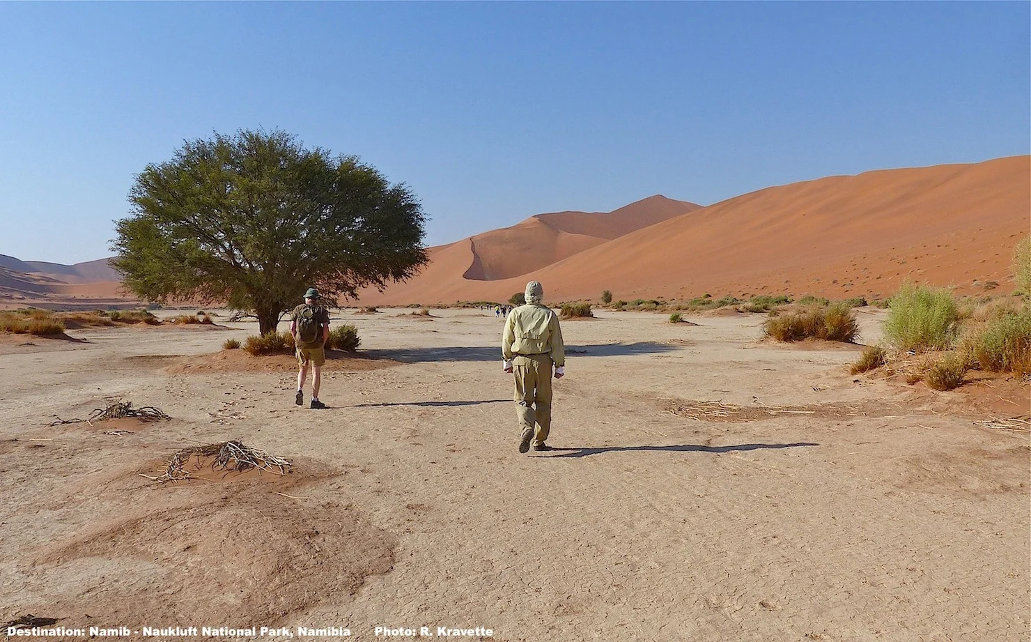 Les & Ray on the trek to Big Daddy. The heat was already crushing and the sun was not even at its peak. IMAGE: ©R.KRAVETTE