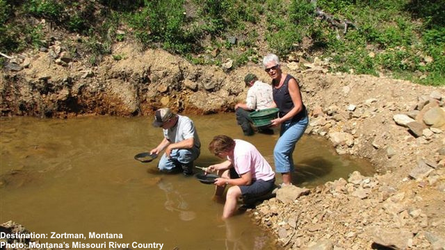 ONCE A GOLD-RUSH TOWN, MANY STILL BELIEVE THERE IS GOLD TO BE FOUND IN THE MOUNTAINS AND STREAMS AROUND ZORTMAN. ARE YOU A BELIEVER? IMAGE: COURTESY OF MONTANA'S MISSOURI RIVER COUNTRY.